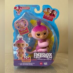 Fingerlings Interactive Baby Monkey Harmony Pink Purple